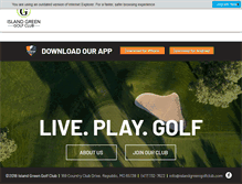 Tablet Screenshot of islandgreengolfclub.com
